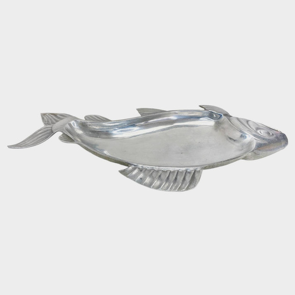 Salmon Shaped Serving Platter Pewtarex - Picture 9 of 13